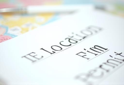Image showing a location permit document alongside a map