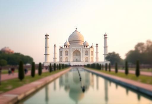 Exterior view of the Taj Mahal in Agra