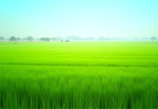 Lush green farmland in rural Punjab