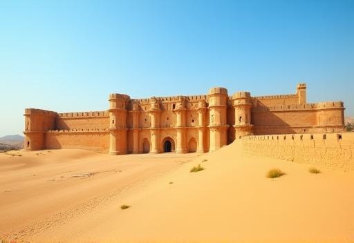 Historic fort in the Rajasthan desert, a popular film location